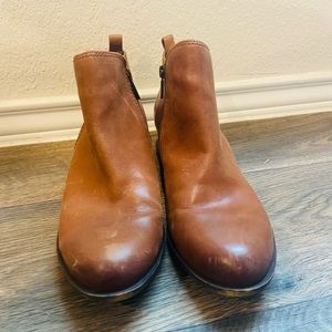 Brown Leather Lucky Brand Booties
